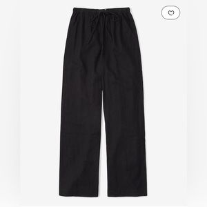 Abercrombie & Fitch Linen-Blend Pull-On Wide Leg Pant